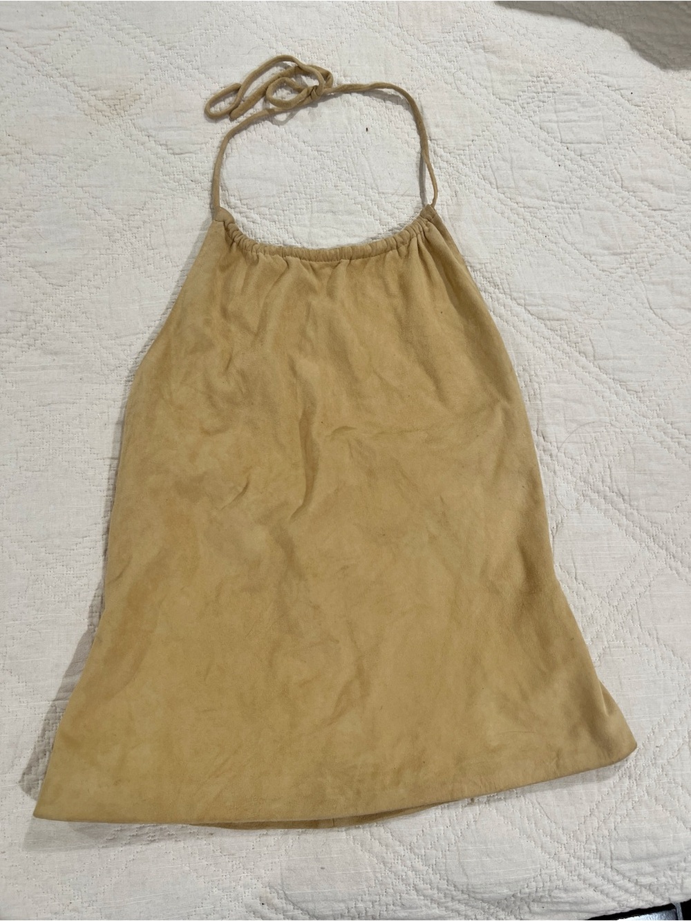 Vintage Suede Halter Top